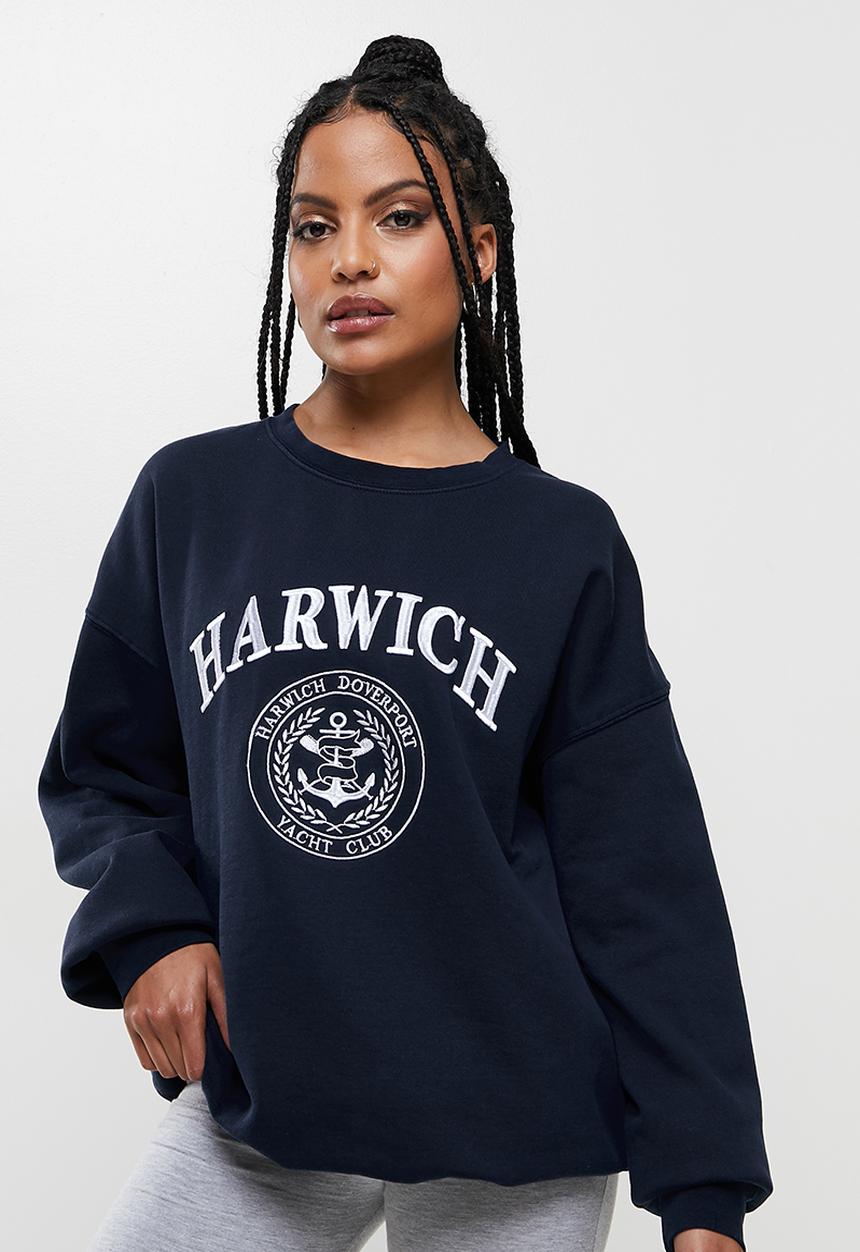 Factorie - Os graphic crew 1 - washed navy blazer/harwich