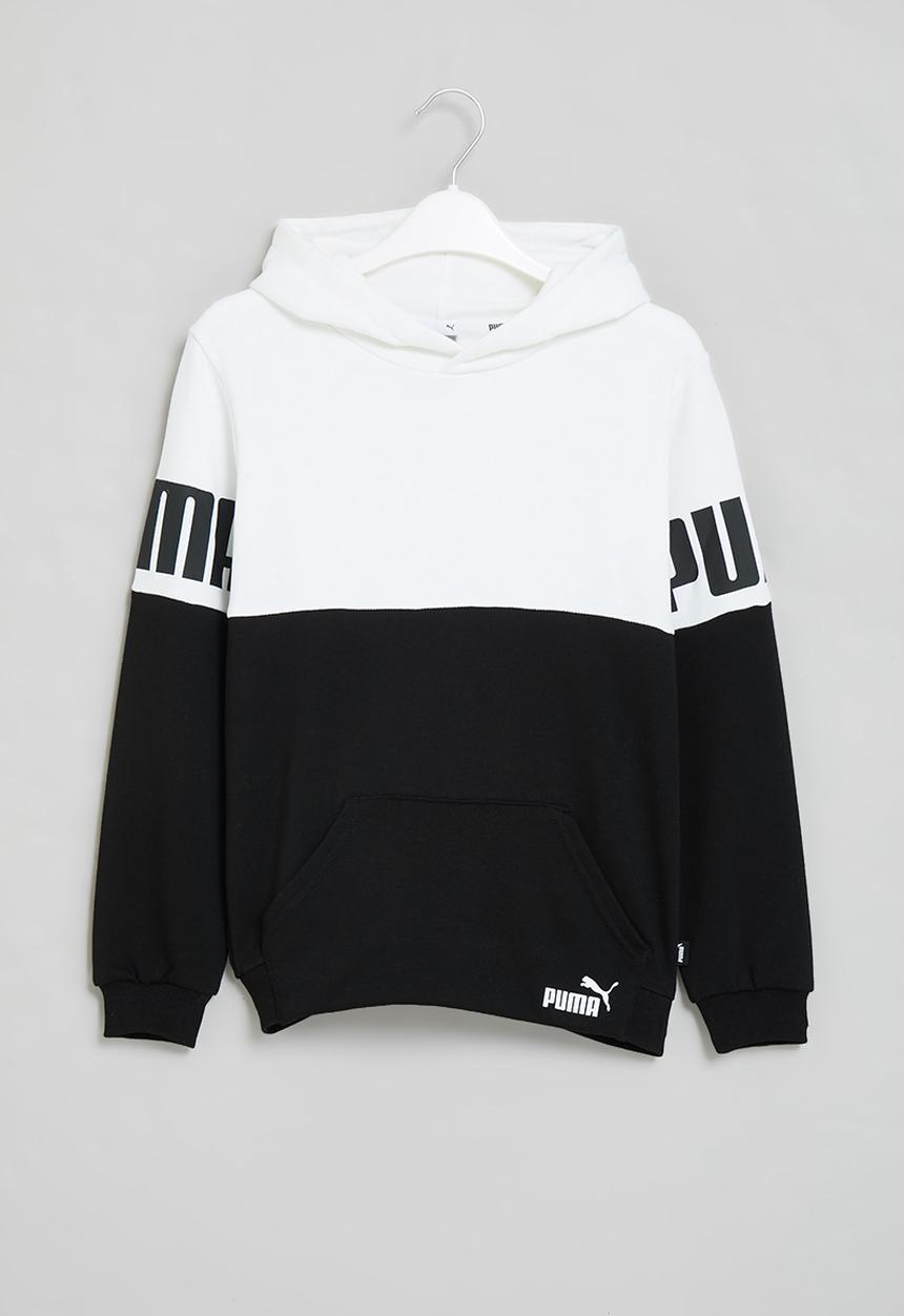 PUMA - Puma power colorblock hoodie b - white & black