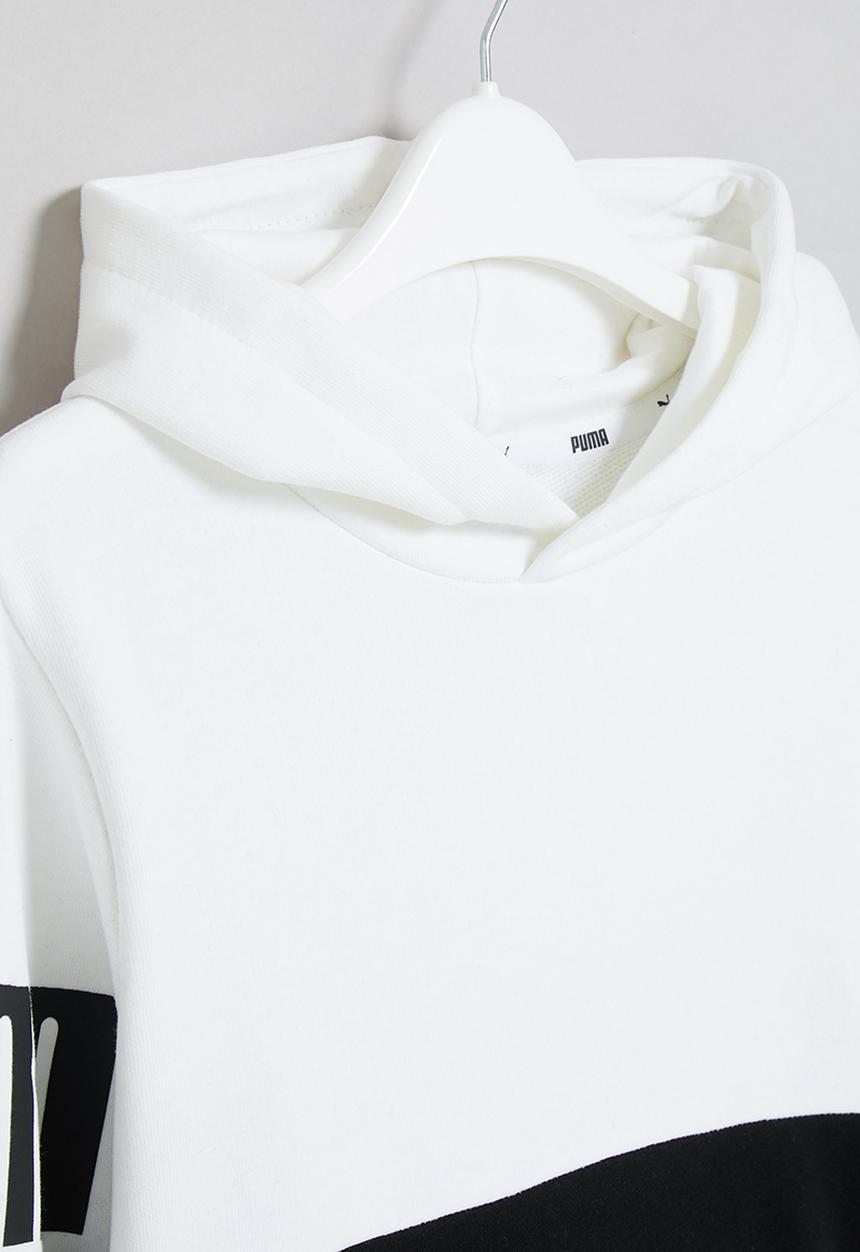 PUMA - Puma power colorblock hoodie b - white & black