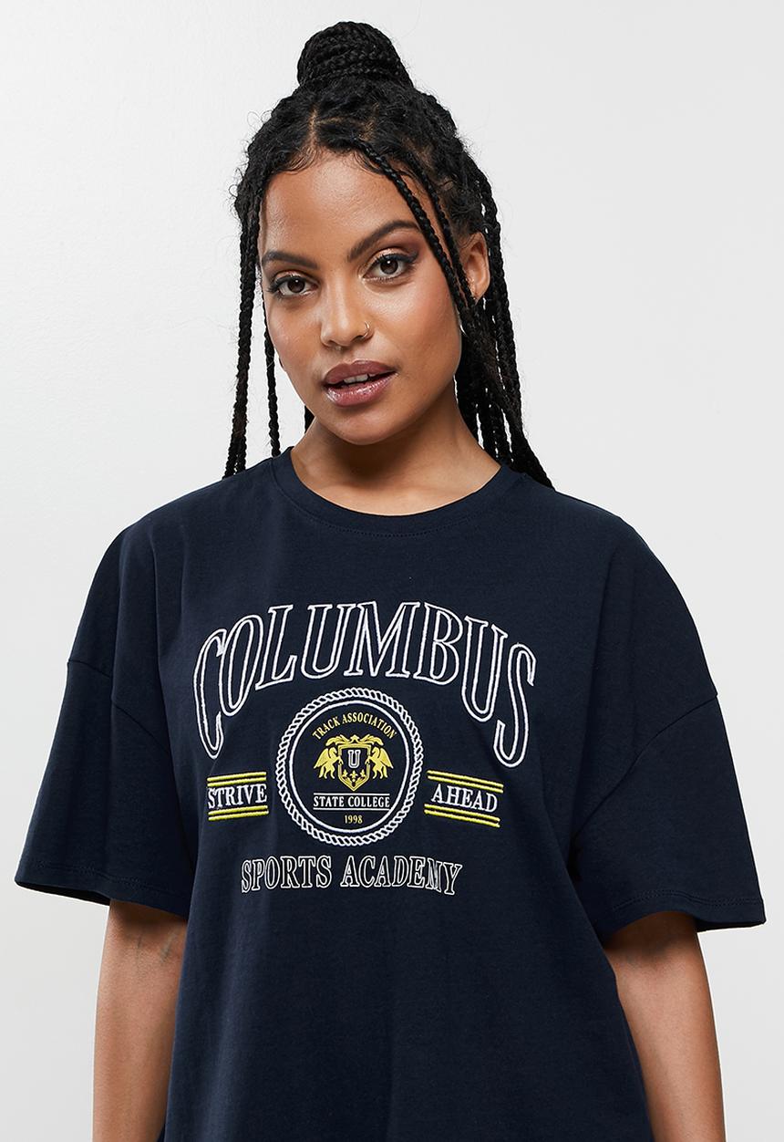 Factorie - Original relaxed graphic tee - navy/columbus