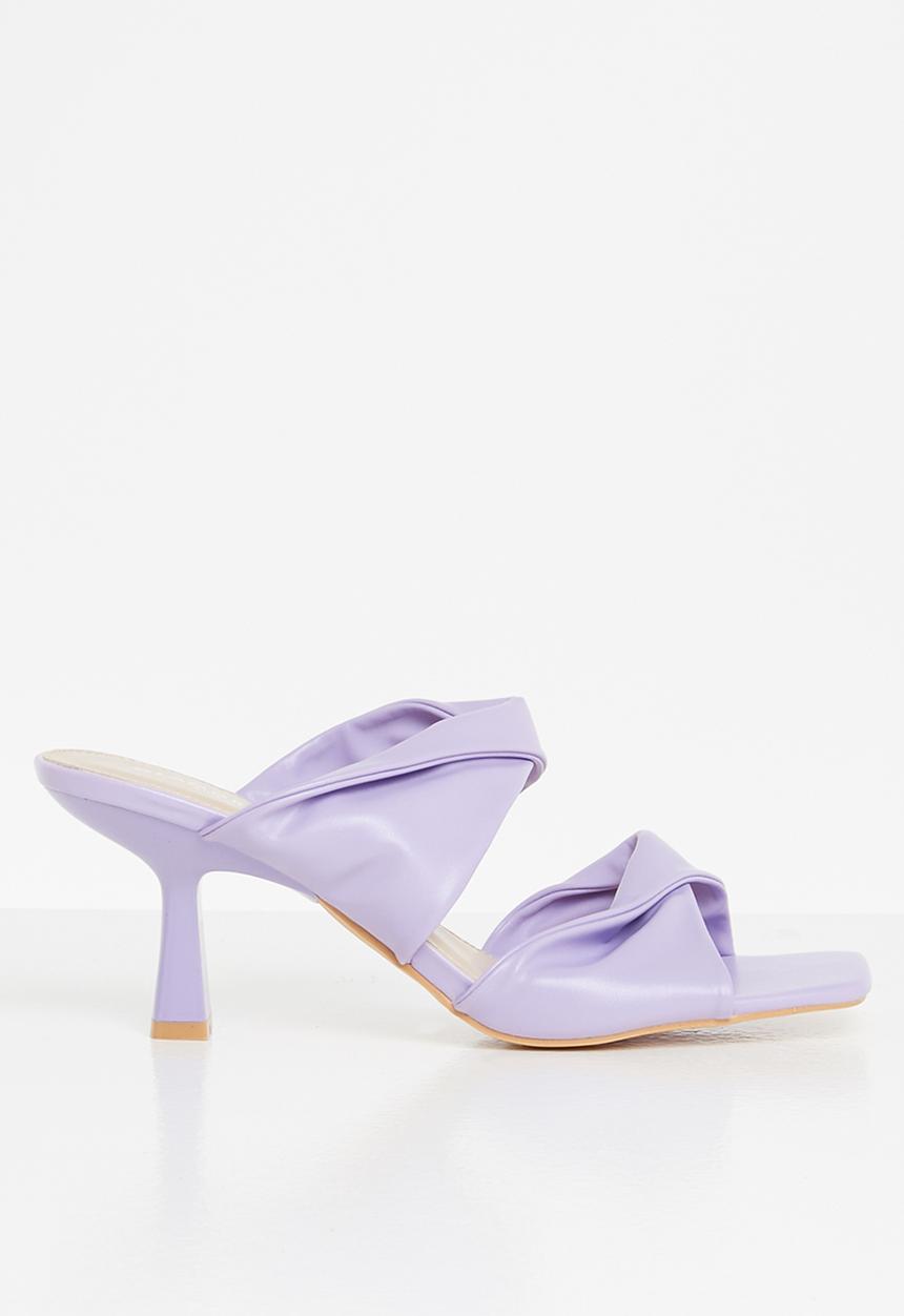 Glamorous - Wide fit twist strap mule sandal - lilac