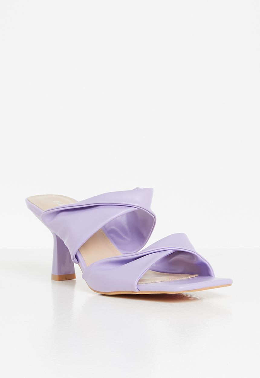 Glamorous - Wide fit twist strap mule sandal - lilac