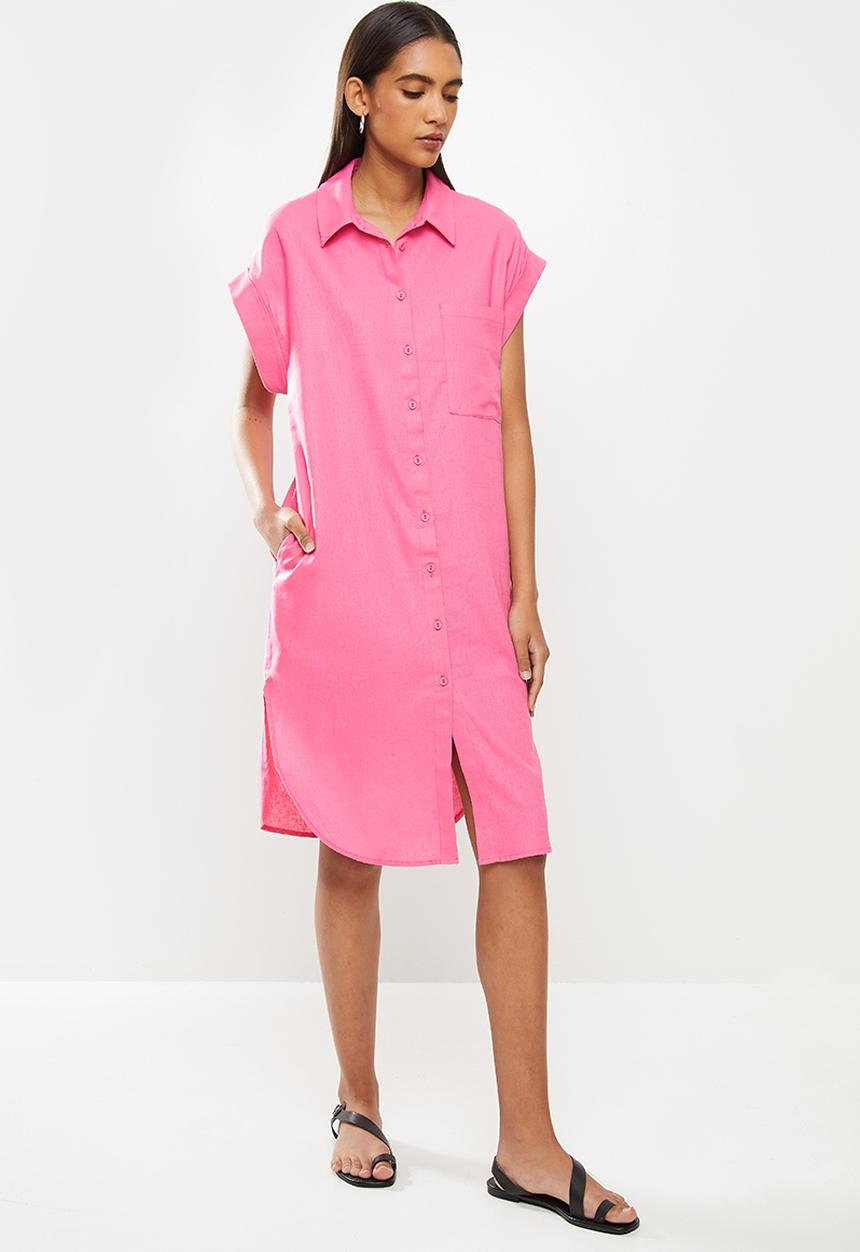 Me&B - Dropped shoulder shirtdress - pink
