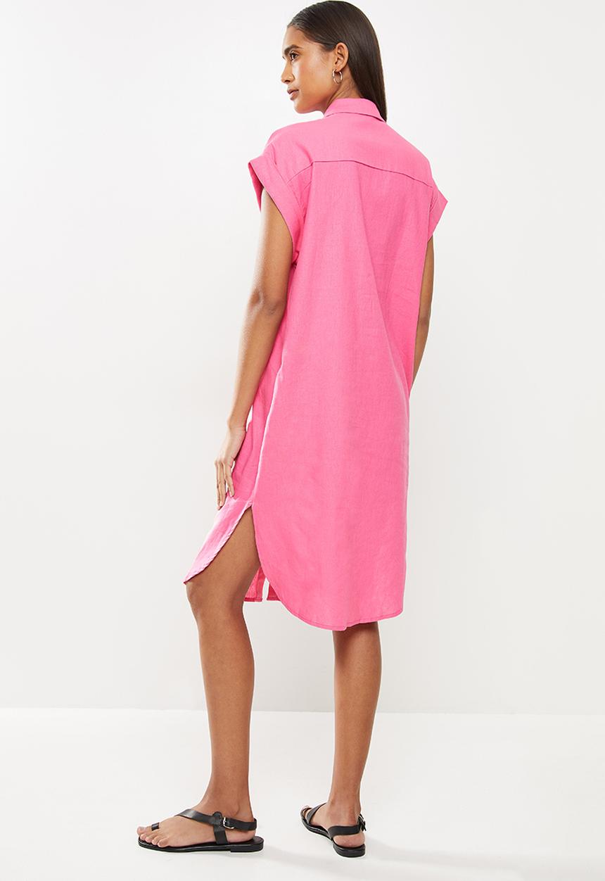 Me&B - Dropped shoulder shirtdress - pink