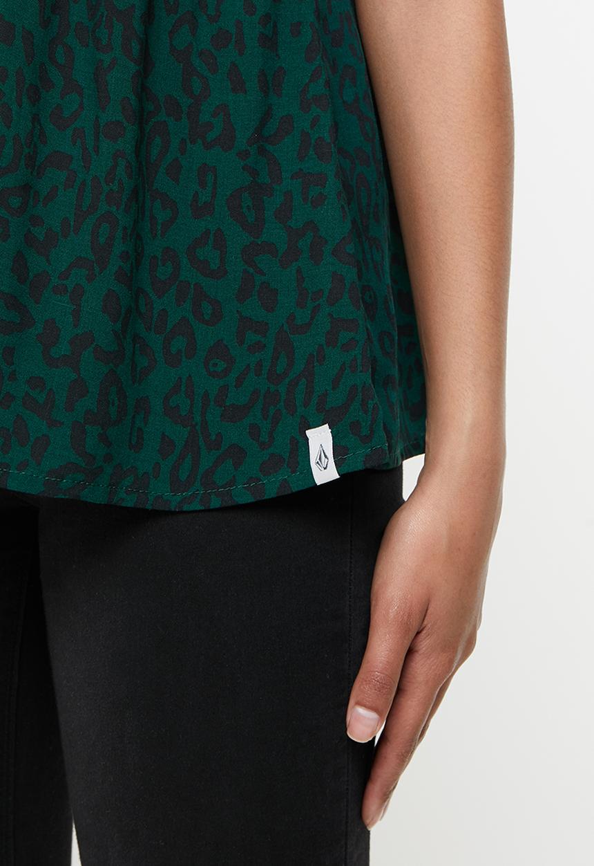 Volcom - In tha tripics cami - green leopard