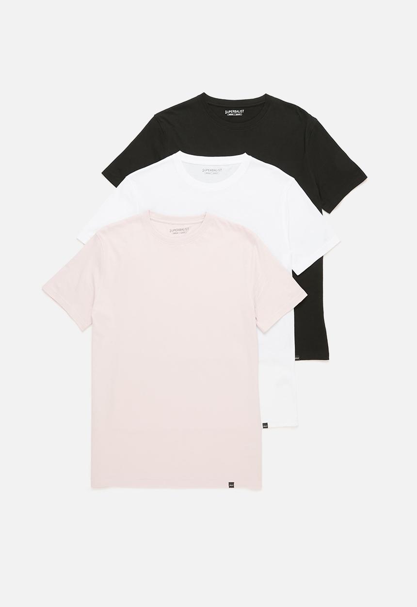 Superbalist - 3-pack nate organic crew tee - multi