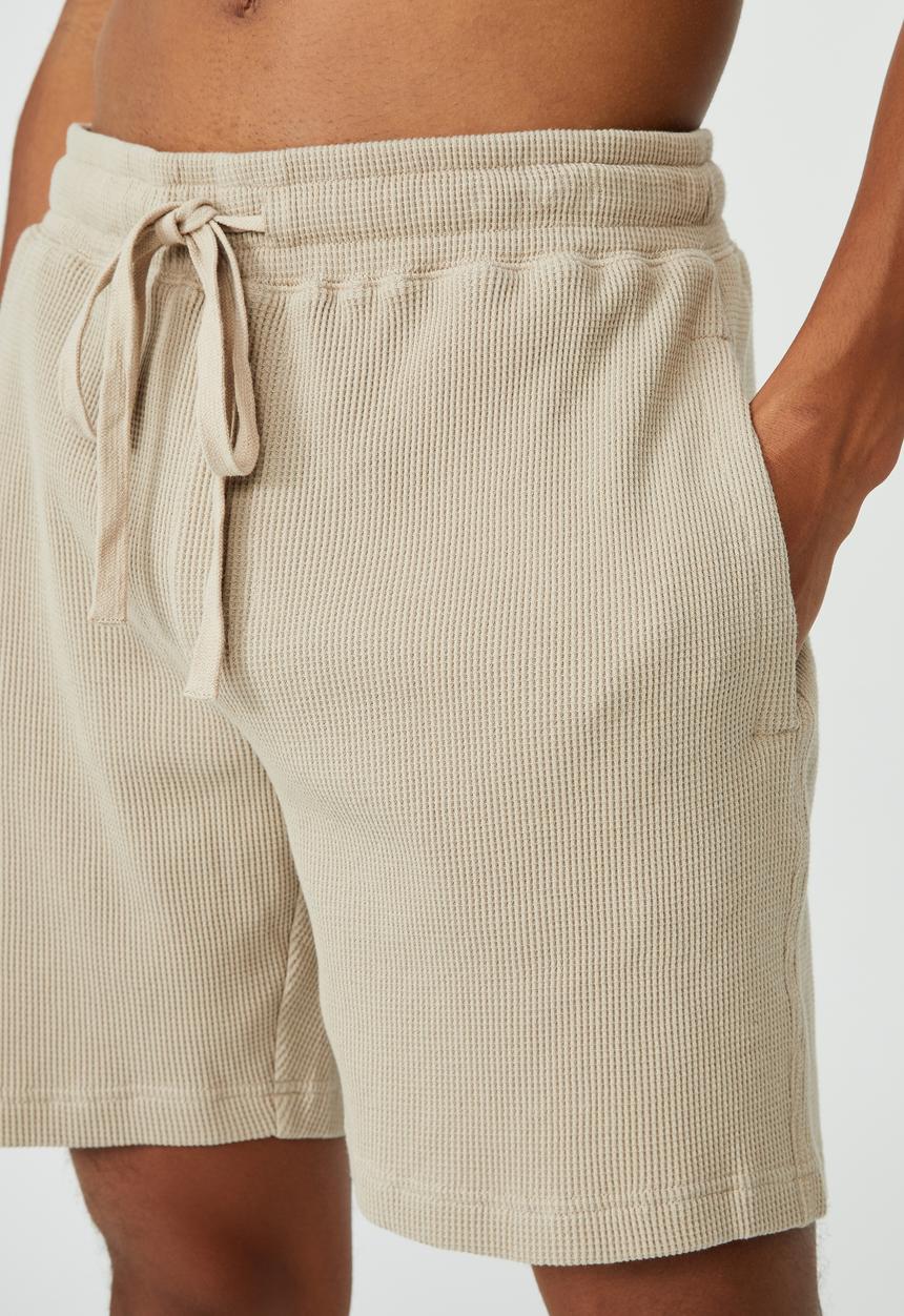 Cotton On - Waffle jogger short - stone