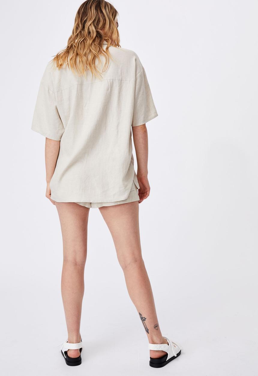 Cotton On - Dad short sleeve shirt - fawn