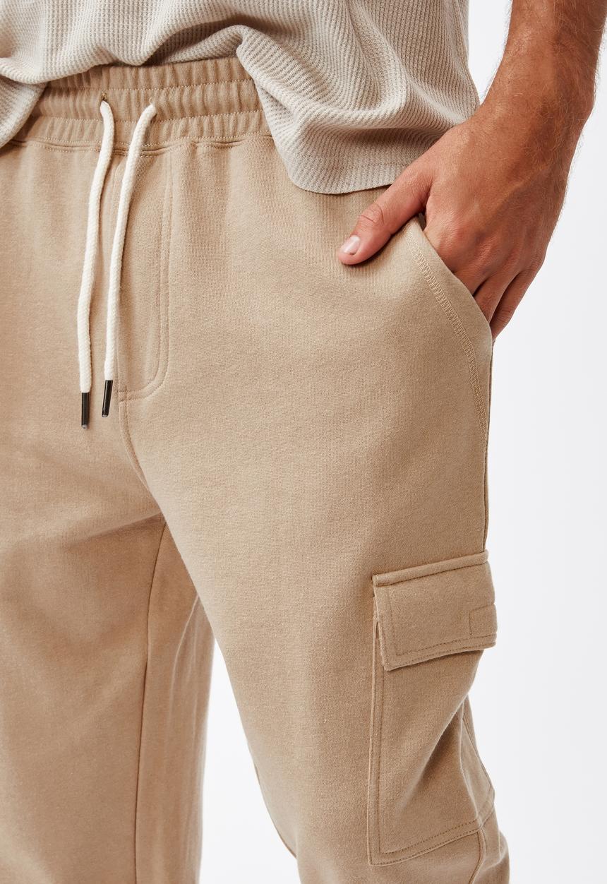 Cotton On - Trippy slim cargo trackie - stone