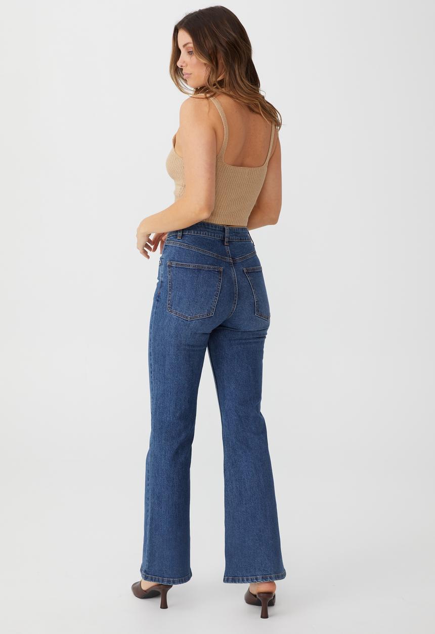 Cotton On - Cotton rib cami - linen taupe