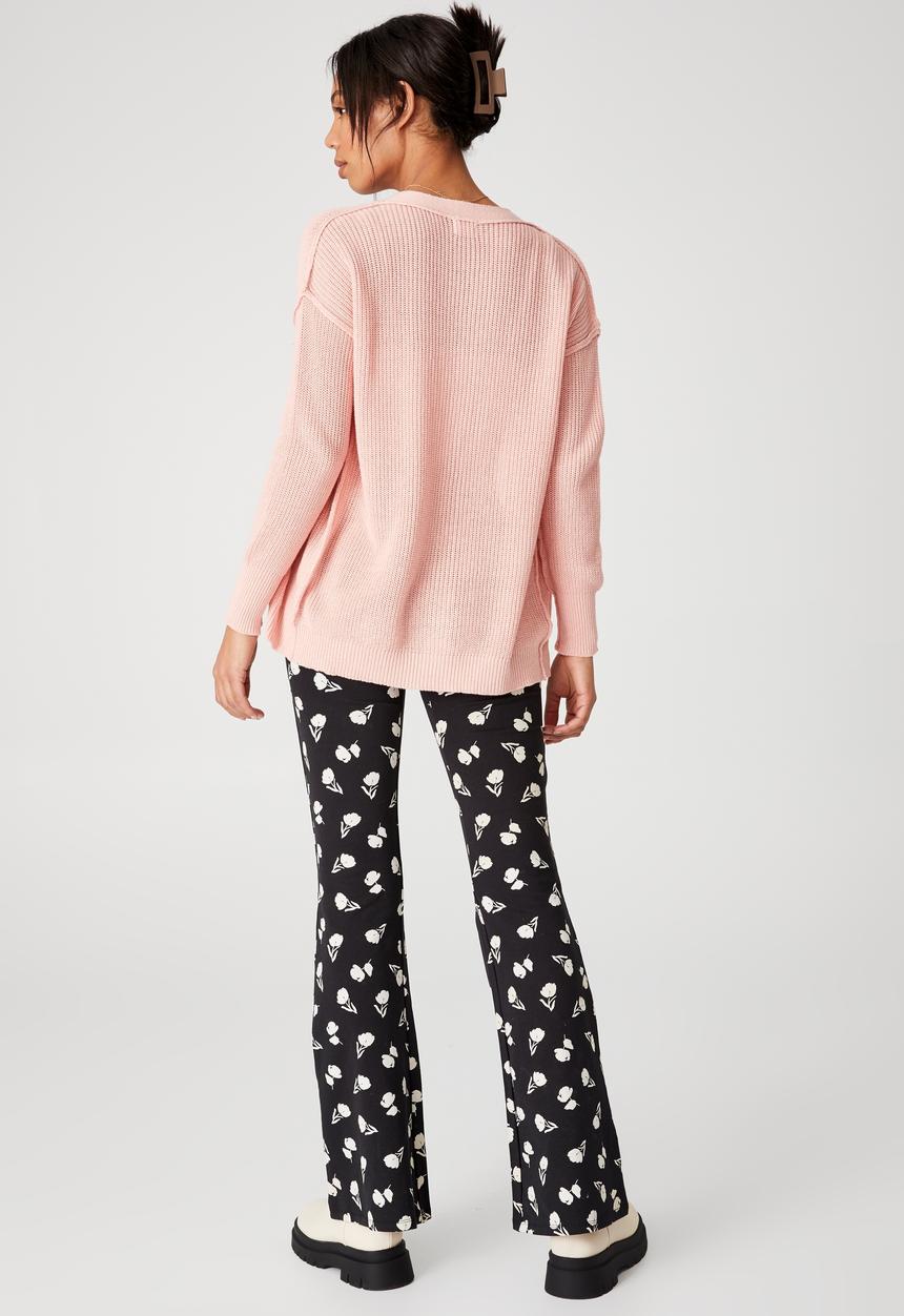 Cotton On - Cotton rib cardigan - dusty pink