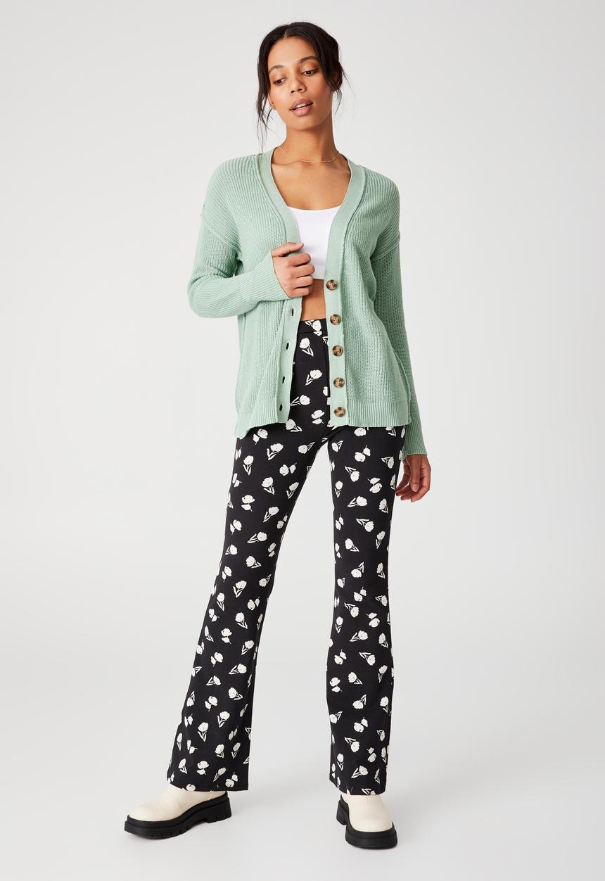 Cotton On - Cotton rib cardigan - soft teal