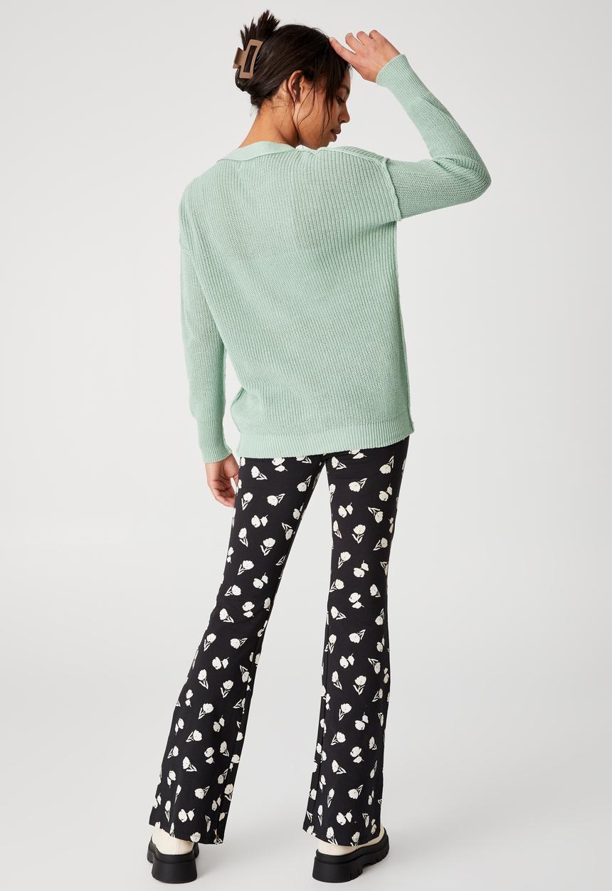 Cotton On - Cotton rib cardigan - soft teal