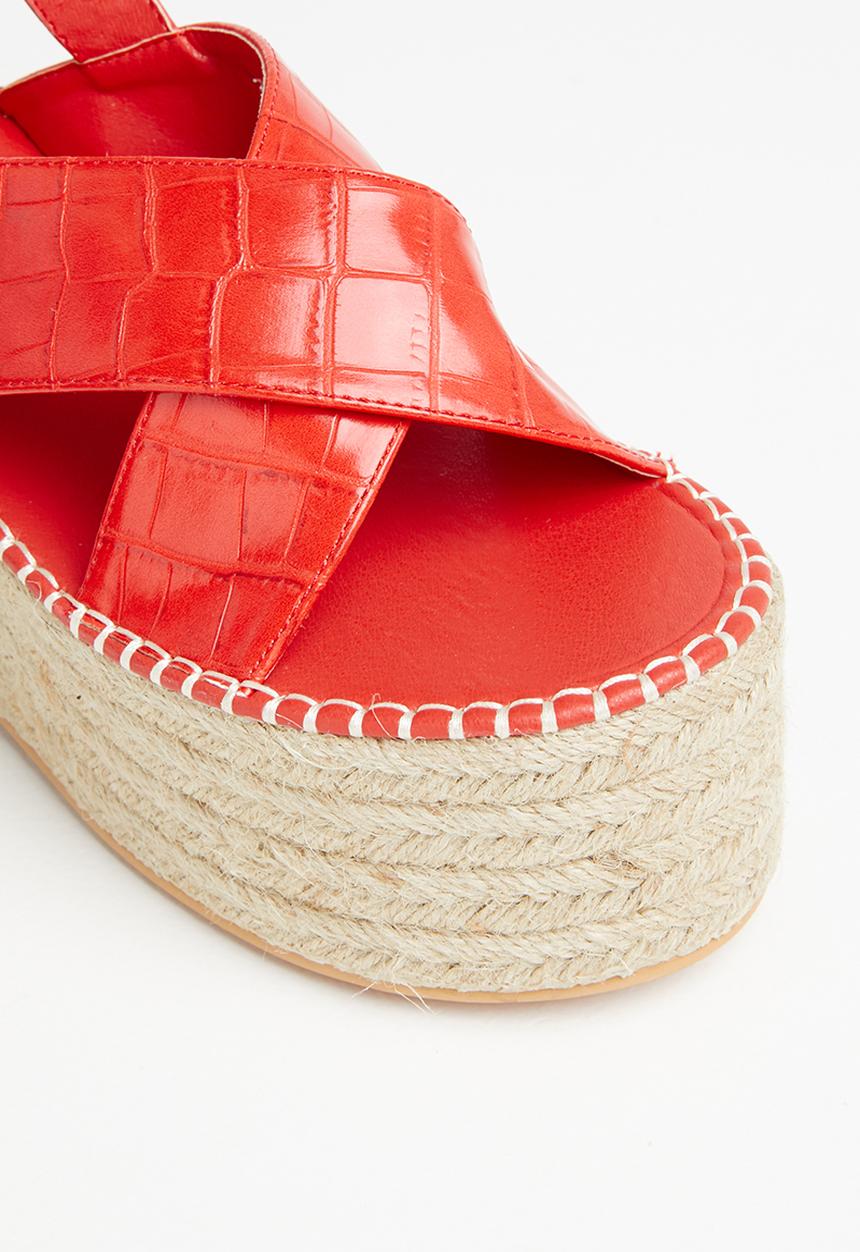 SISSY BOY - Vacay dreaming platform espadrille  - red