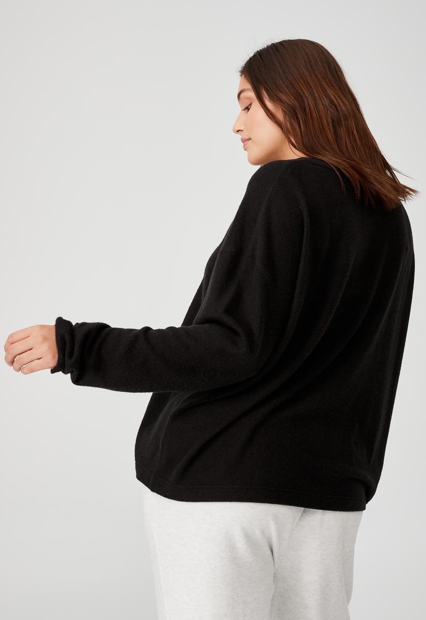 Cotton On - Curve super soft long sleeve crew - black