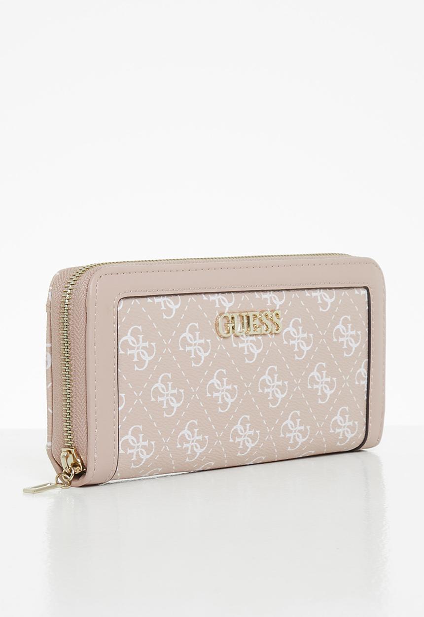 GUESS - Washington slg lrg zip around - pink & white 
