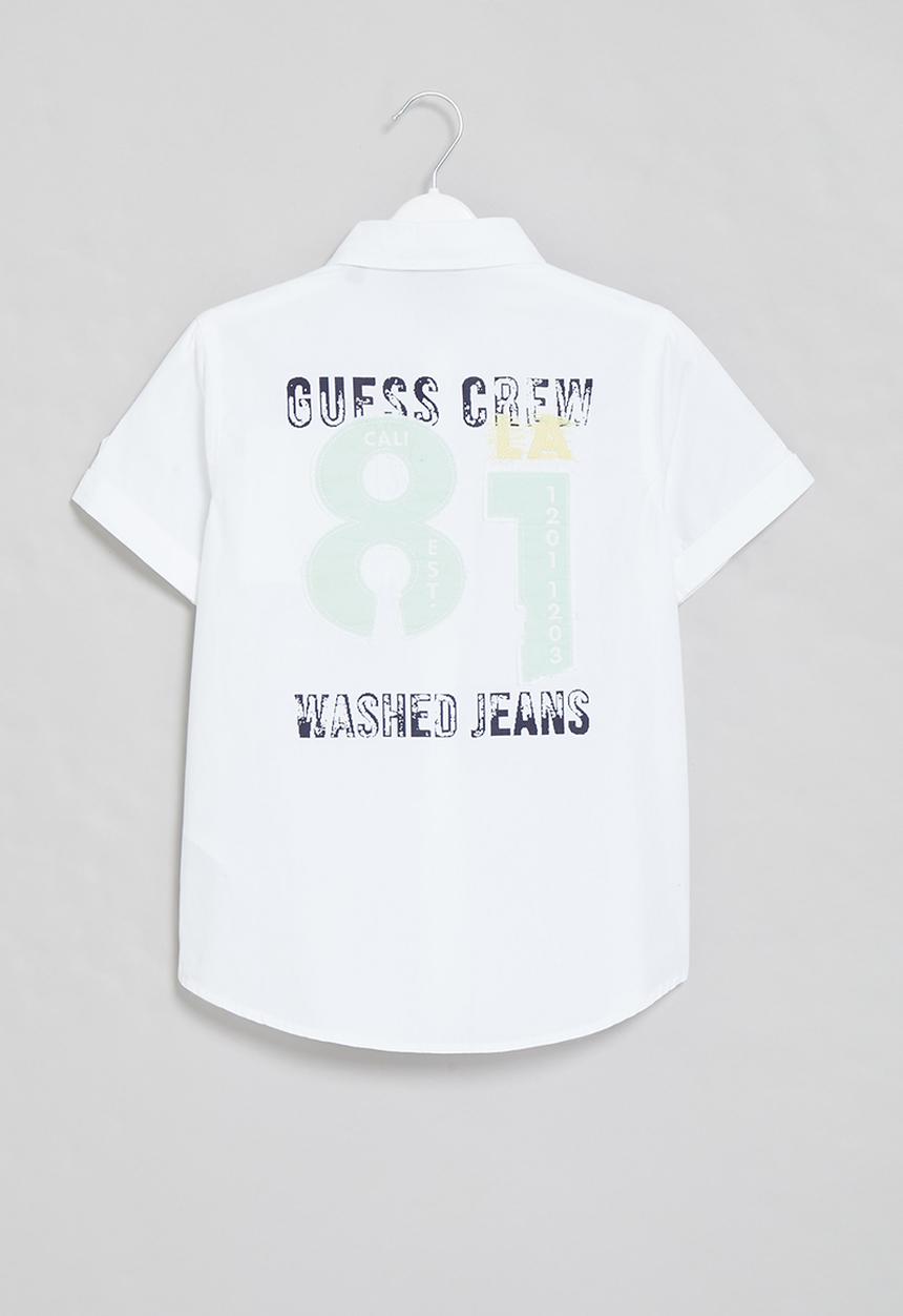 GUESS - Short sleeve logo shirt - white