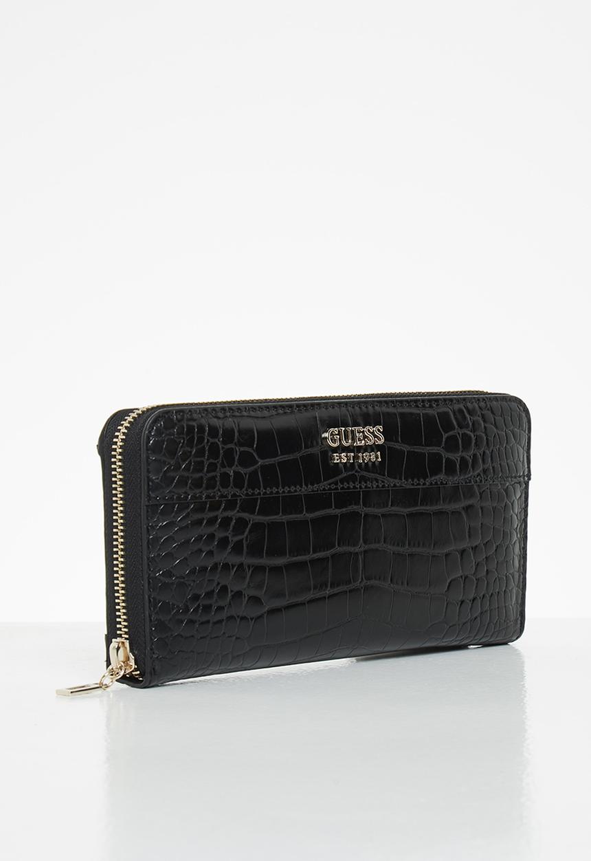 GUESS - Katey slg large zip around - black