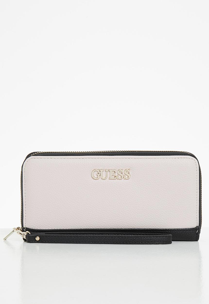 GUESS - Jardine slg large zip around - black & pink 