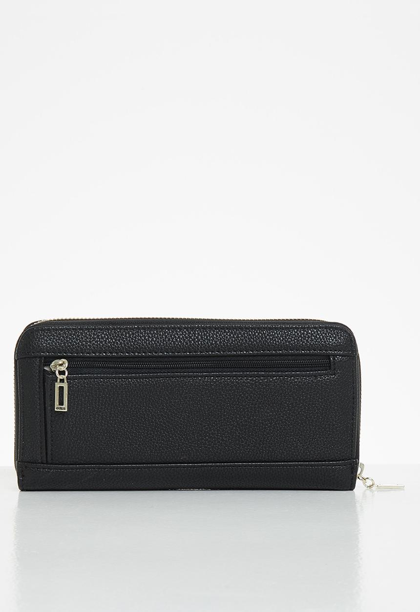 GUESS - Jardine slg large zip around - black & pink 