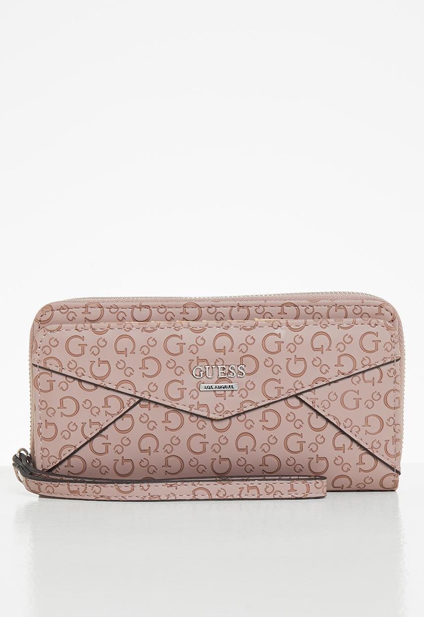 GUESS - Buoso slg multi zip around wrs - pink 