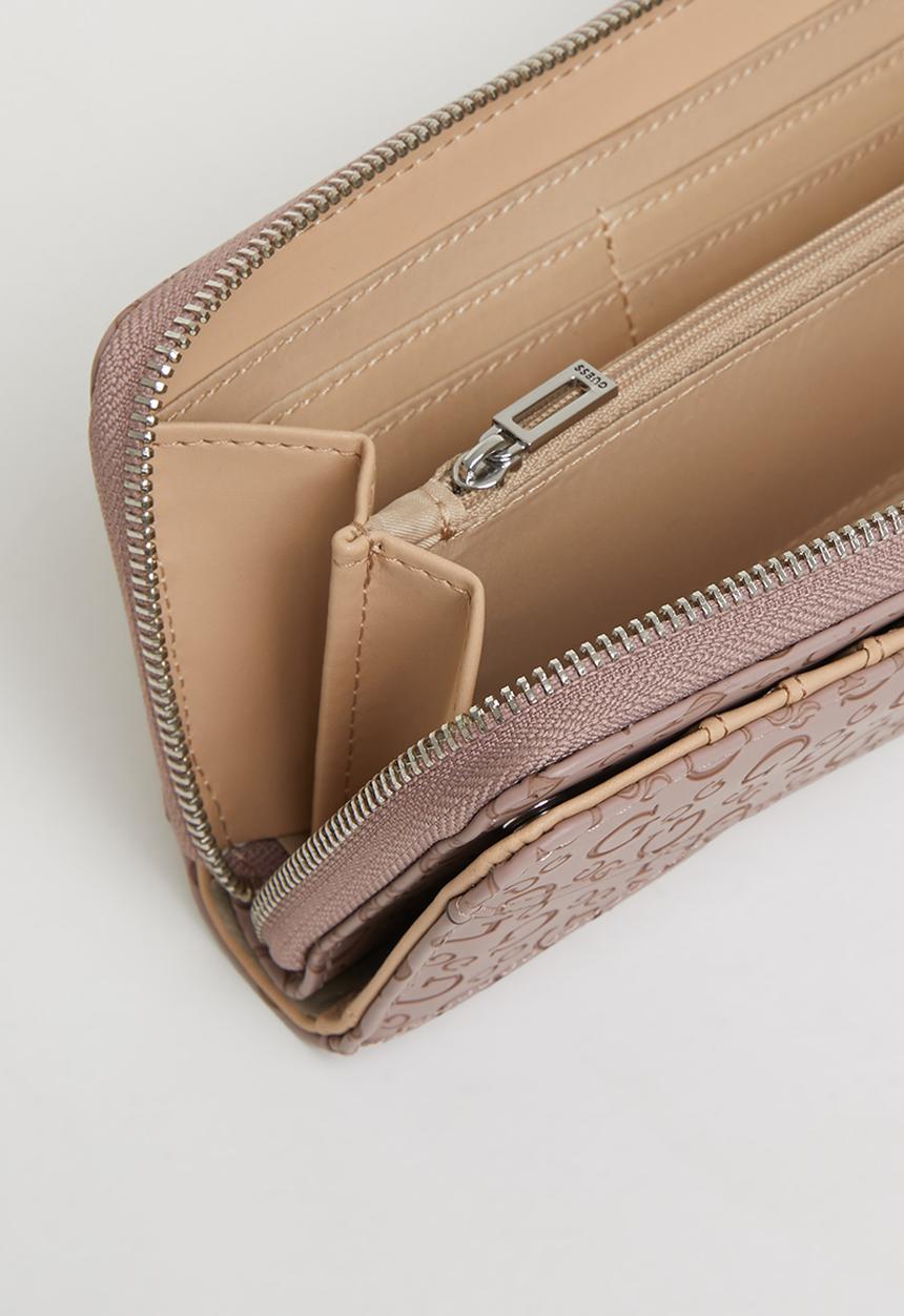 GUESS - Buoso slg multi zip around wrs - pink 