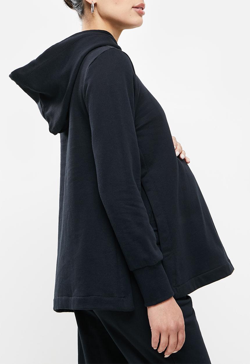Superbalist - Maternity side slit hoodie - black