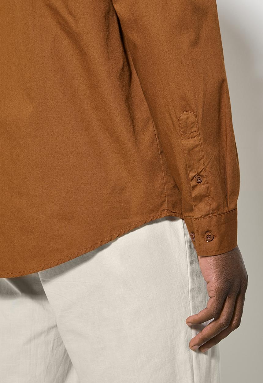 Superbalist - Barber regular fit poplin shirt - brick