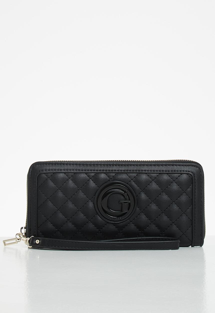 GUESS - Heyden slg large zip around - black