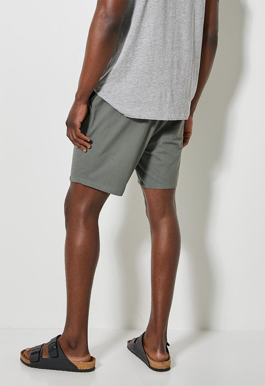 Superbalist - Deco light textured elasticated short - fatigue green 
