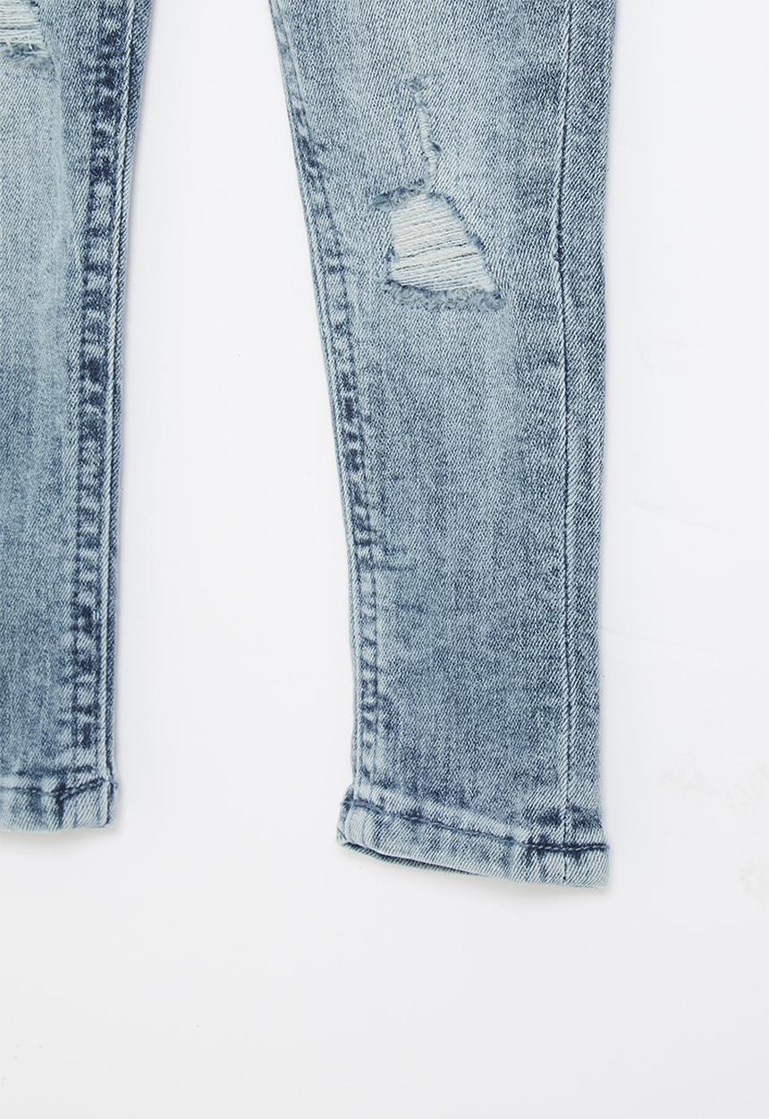 GUESS - Skinny jean with rips - mid wash