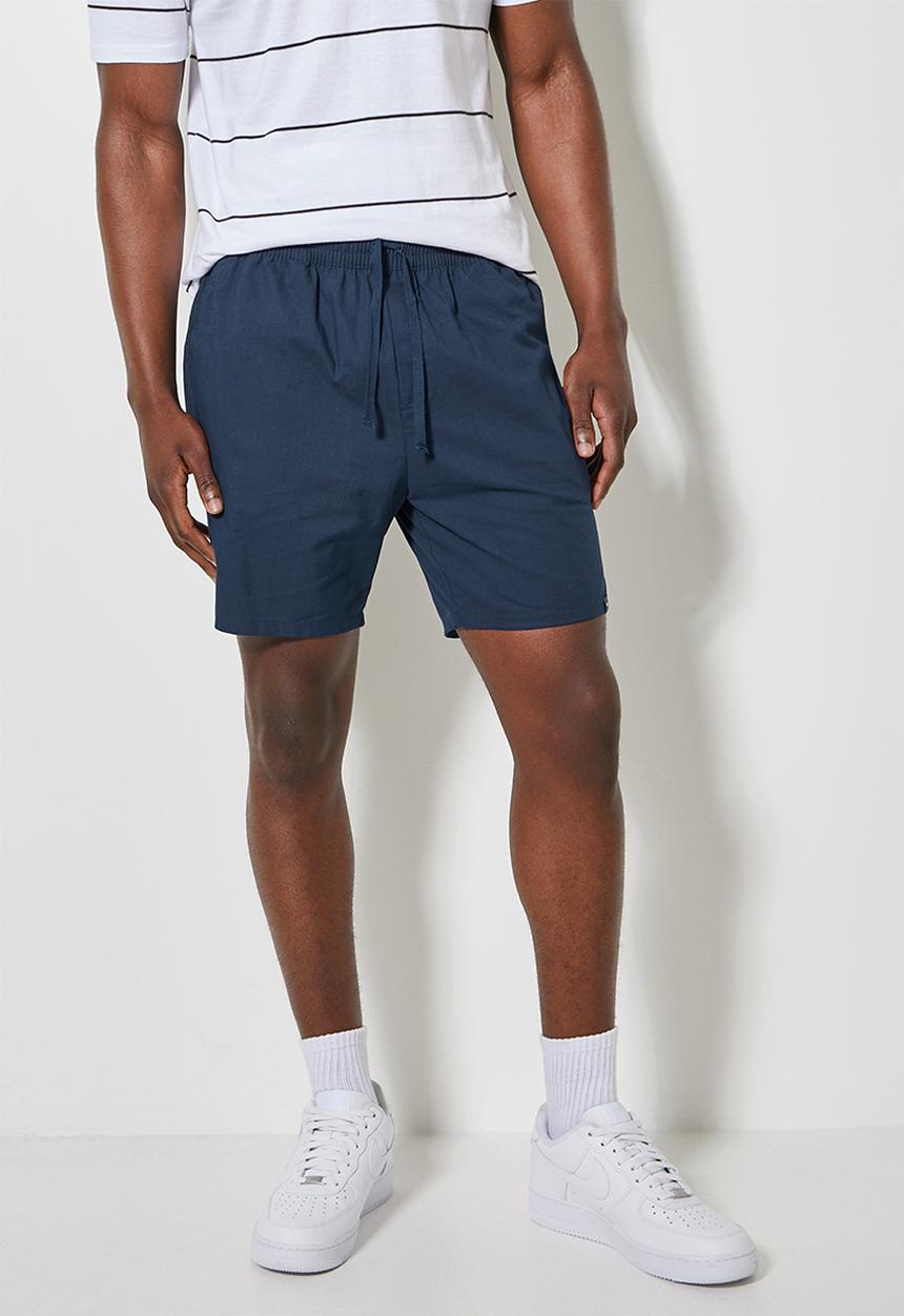 Superbalist - Deco light textured elasticated short - navy