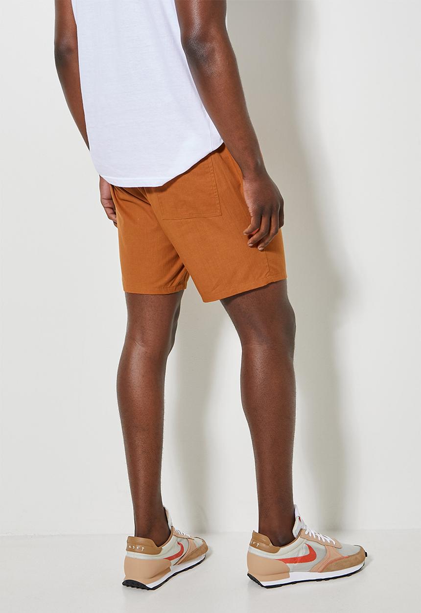 Superbalist - Deco light textured elasticated short - tobacco