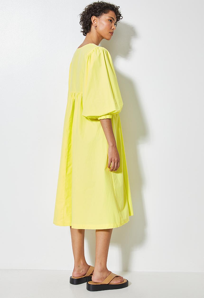 Superbalist - V-neck exaggerated sleeve dress - yellow