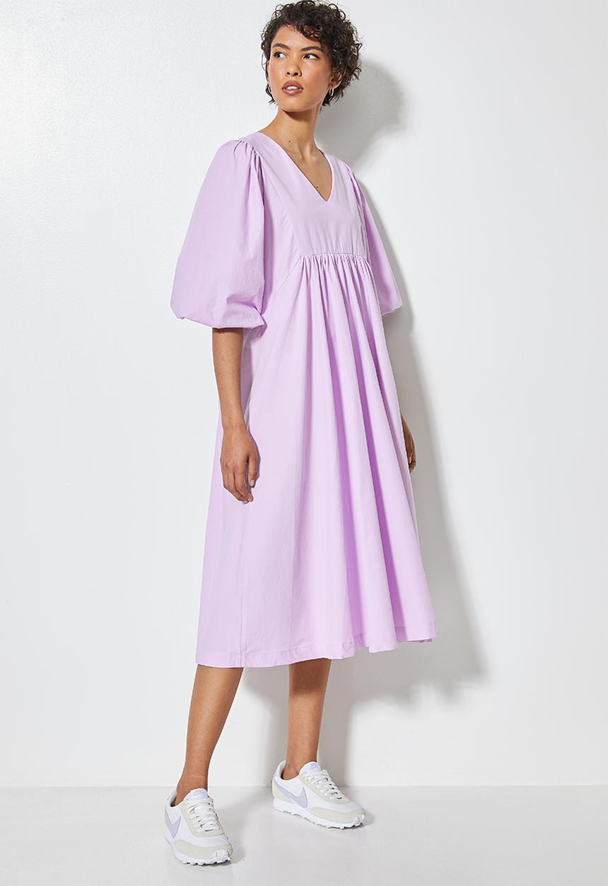 Superbalist - V-neck exaggerated sleeve dress - lilac