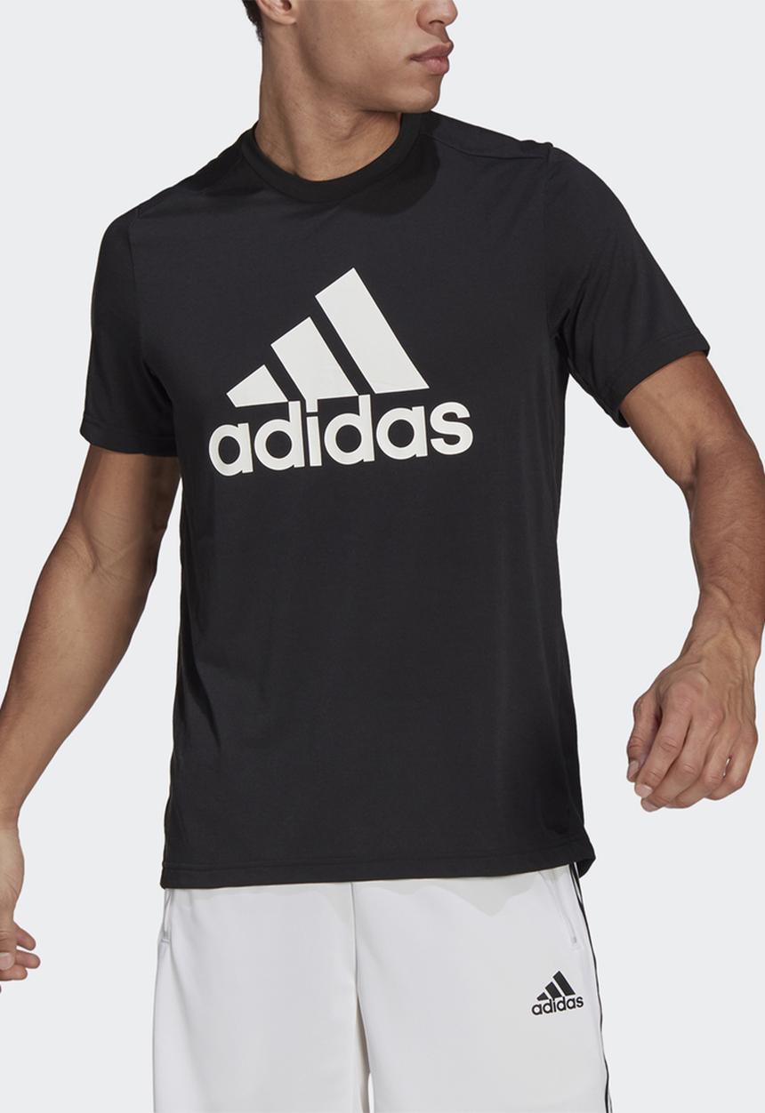 adidas Performance - AEROREADY DESIGNED 2 MOVE FEELREADY SPORT LOGO TEE - black & white