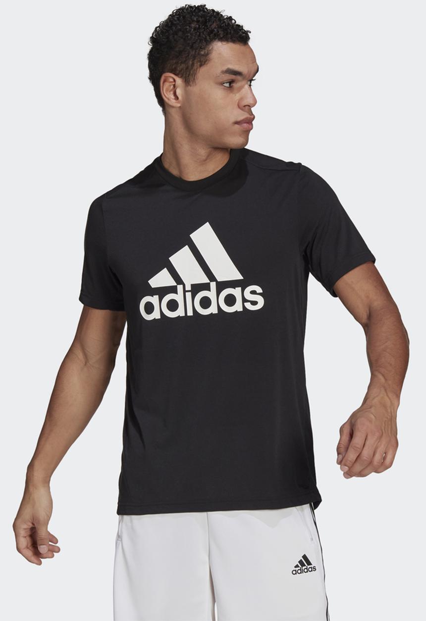 adidas Performance - AEROREADY DESIGNED 2 MOVE FEELREADY SPORT LOGO TEE - black & white