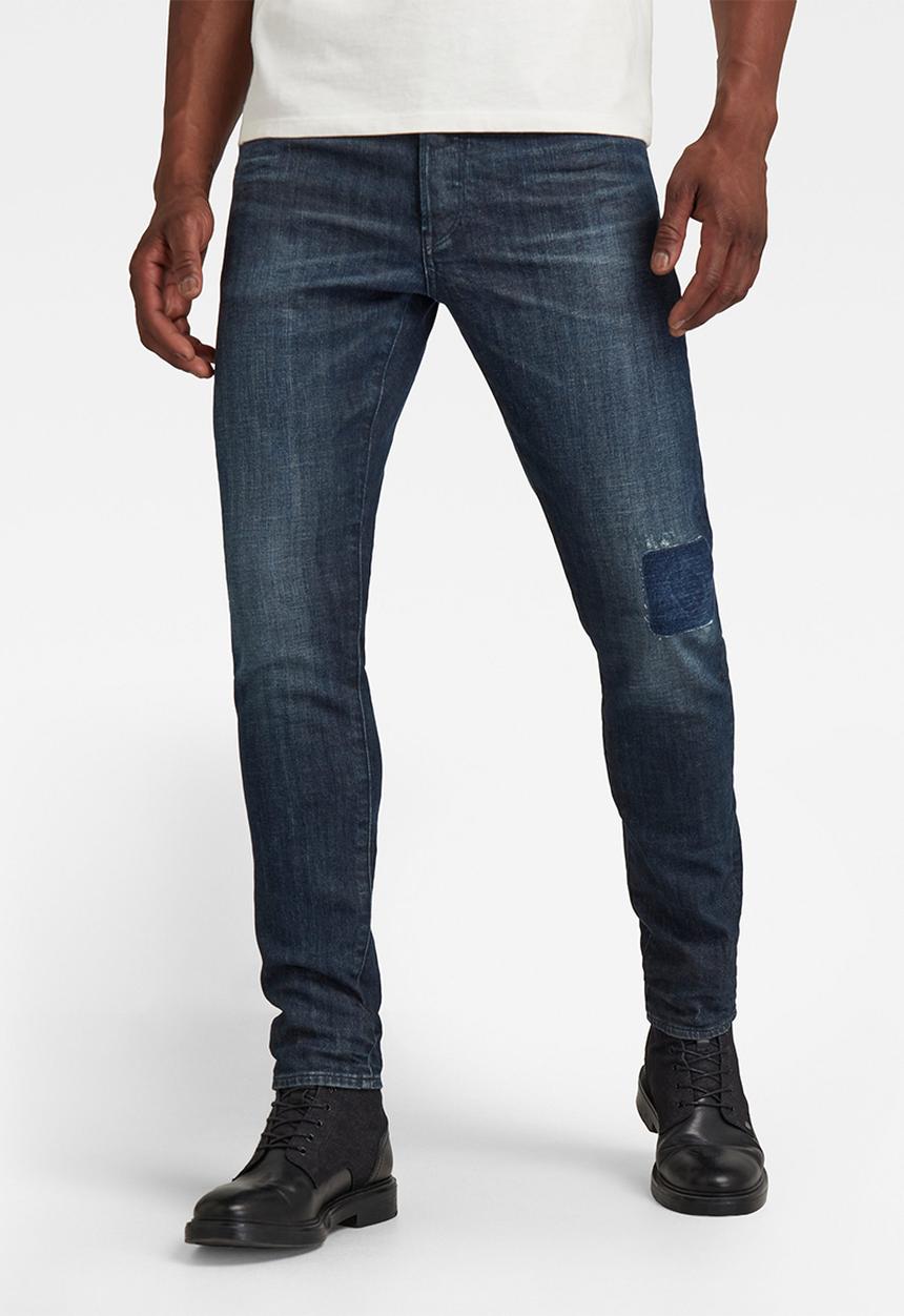 G-STAR - 3301 slim - worn in hale navy restored