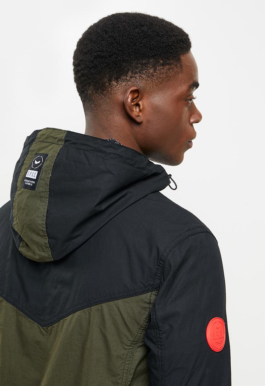 S.P.C.C - Thornton regular fit hooded, zip through jacket - vetivier