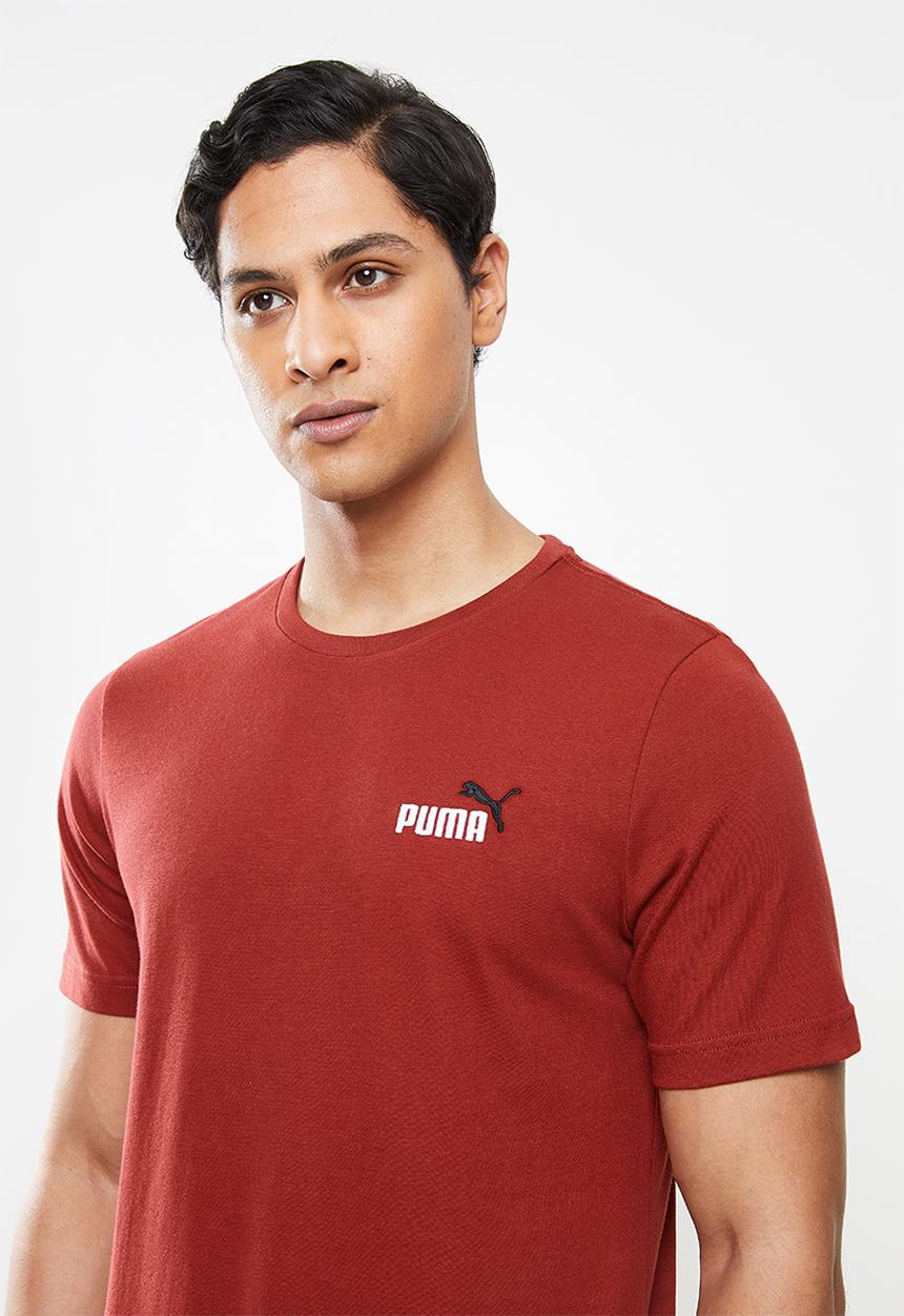 PUMA - Ess+ embroidery logo tee m - intense red