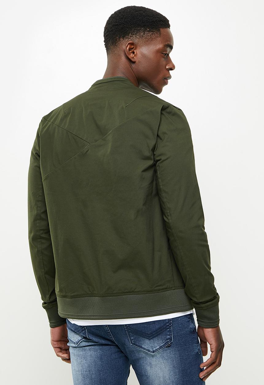S.P.C.C - Walcott regular fit baseball jacket - vetivier