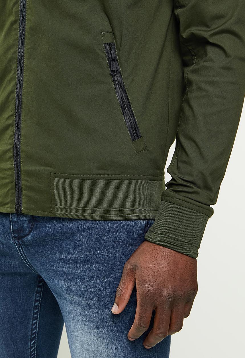 S.P.C.C - Walcott regular fit baseball jacket - vetivier