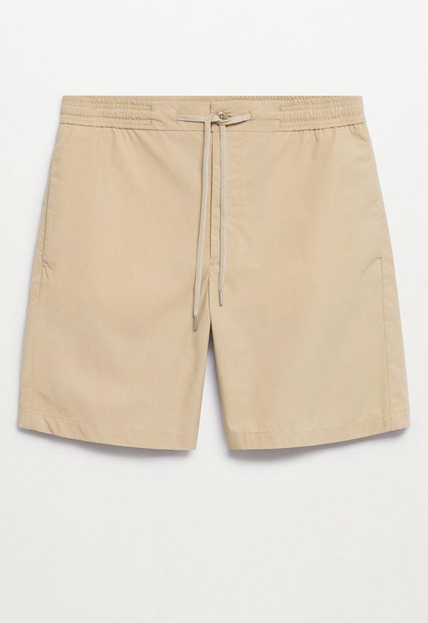 MANGO - Bermuda shorts venise - light beige