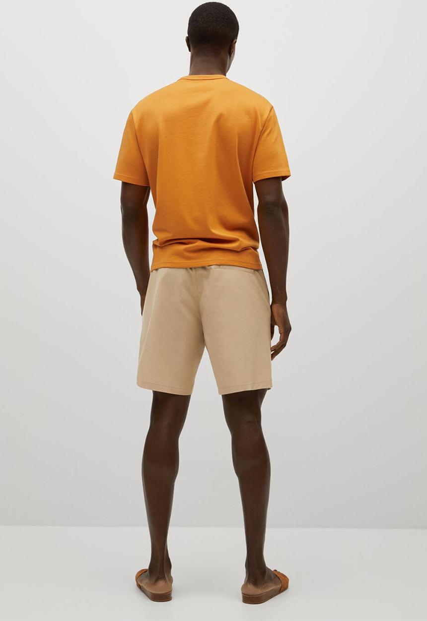 MANGO - Bermuda shorts venise - light beige