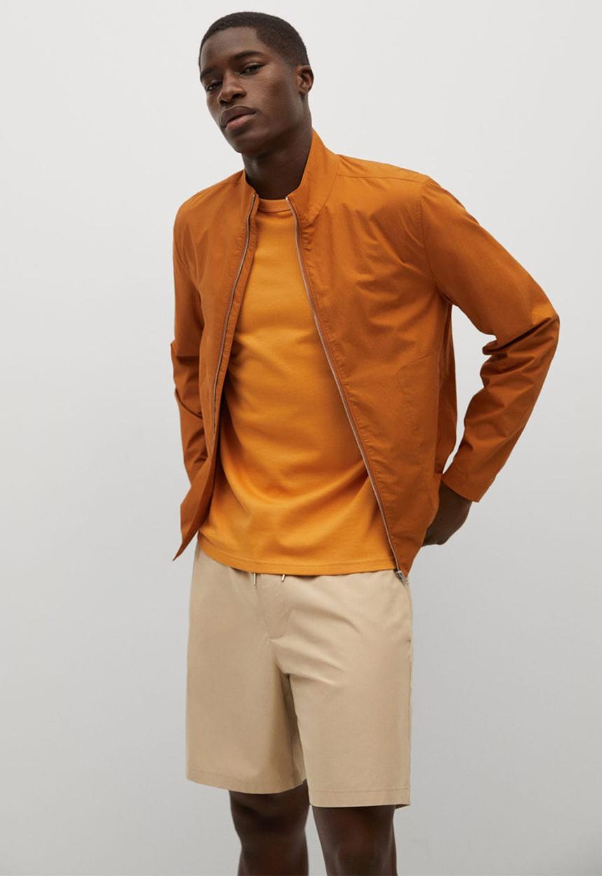 MANGO - Bermuda shorts venise - light beige
