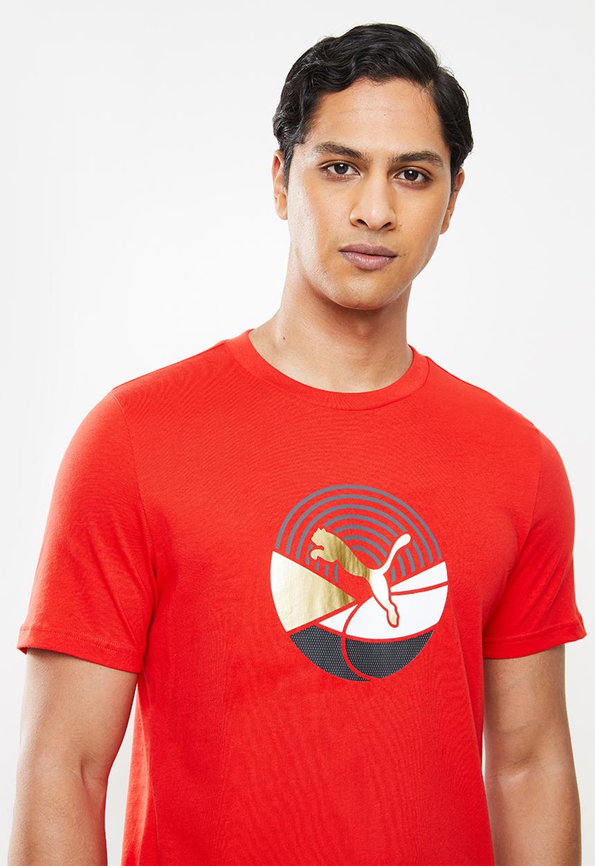 PUMA - As graphic tee - high risk red