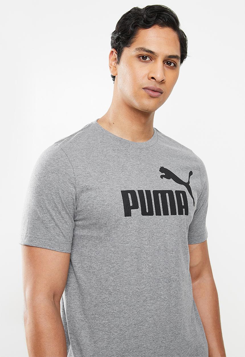 PUMA - Ess logo tee m - medium gray heather