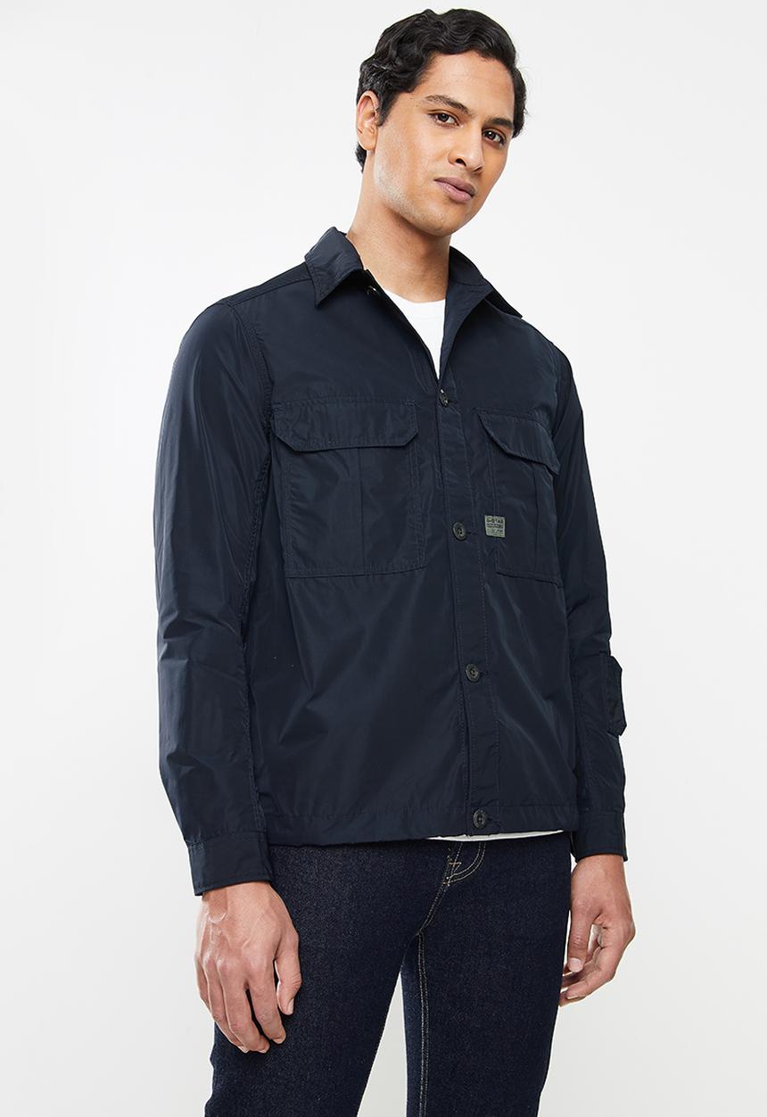 G-STAR - 2 Flap pocket relaxed long sleeve overshirt  - mazarine blue