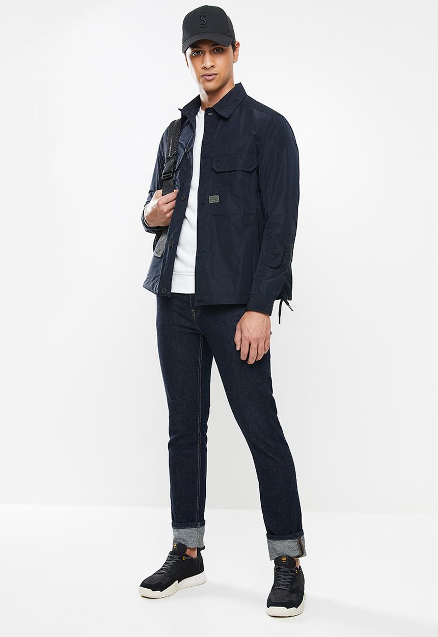G-STAR - 2 Flap pocket relaxed long sleeve overshirt  - mazarine blue