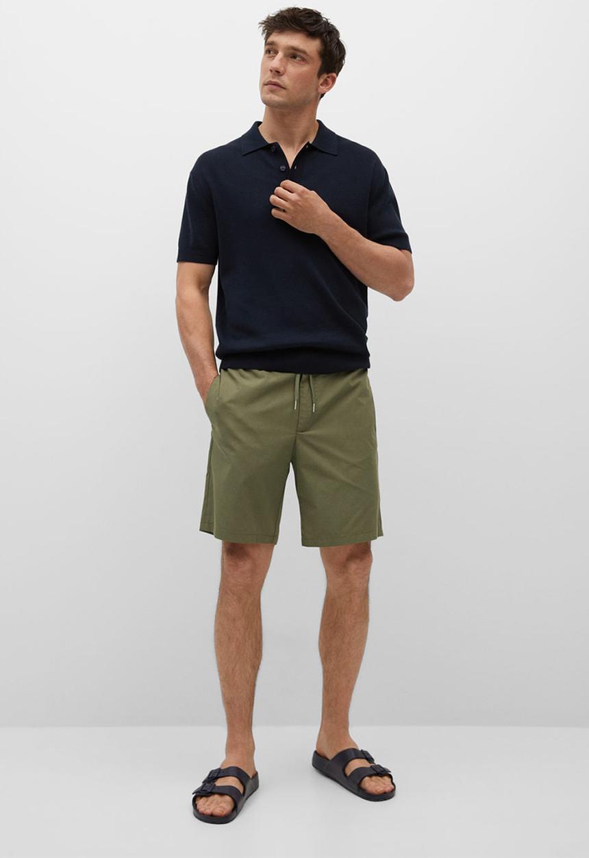 MANGO - Bermuda shorts venise - khaki